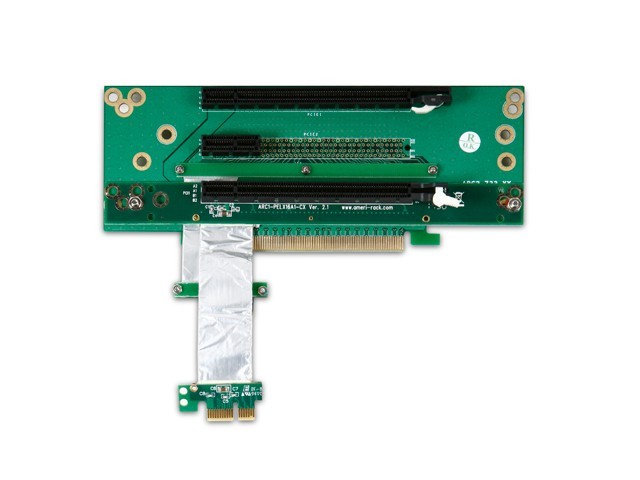 PCI-Express PCIE x16 x 2 + PCIE x1 Triple Slot 2U Riser card with Ribbon