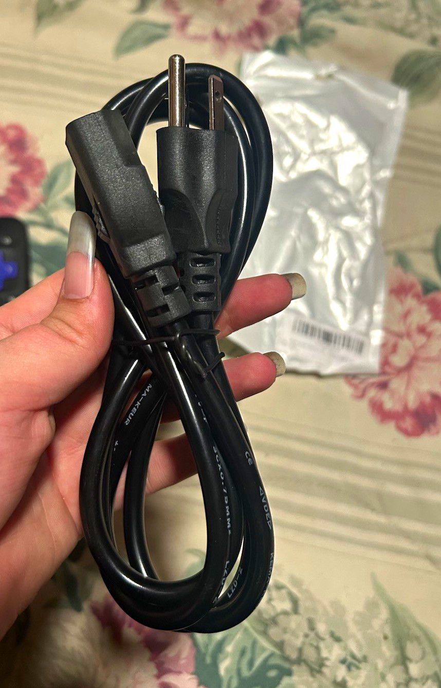 Foxtec 5ft Black Standard AC Power Cord NEMA 5-15P to IEC C13
