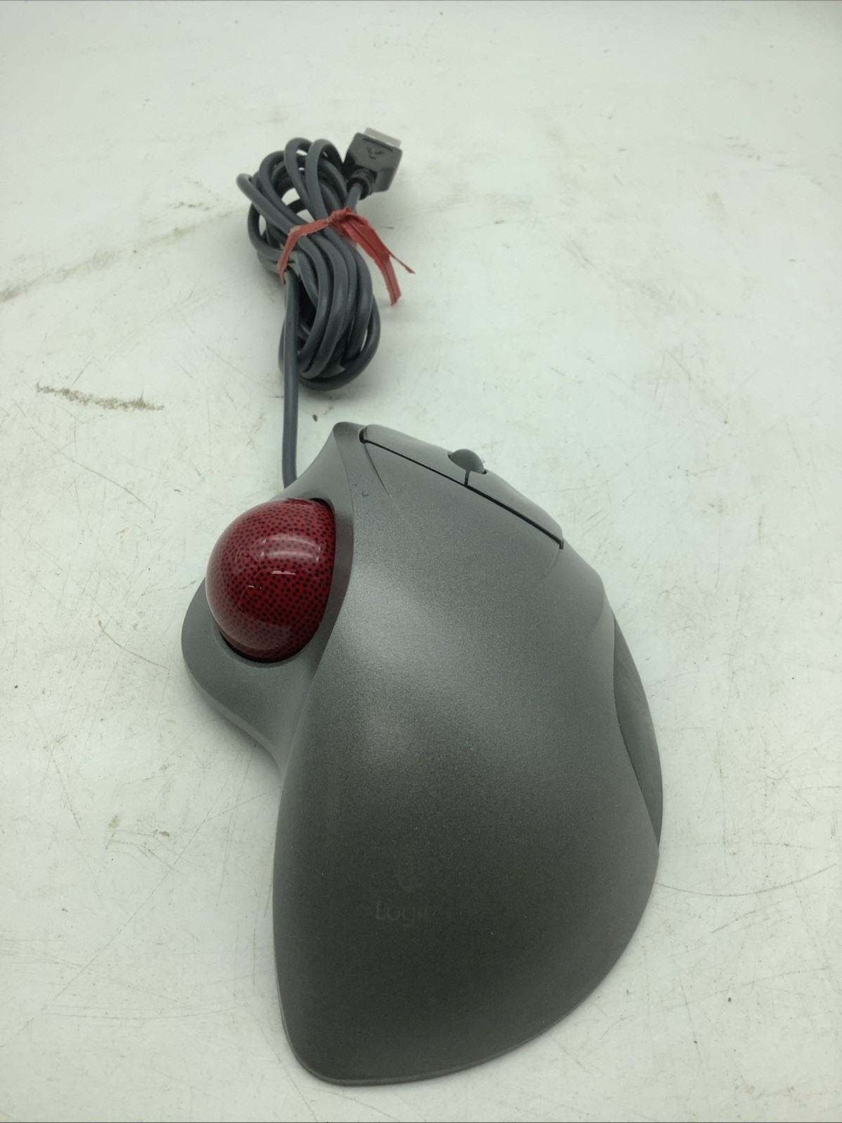 Logitech TrackMan Wheel Mouse T-BB18 Optical Trackball Mouse Dark Silver
