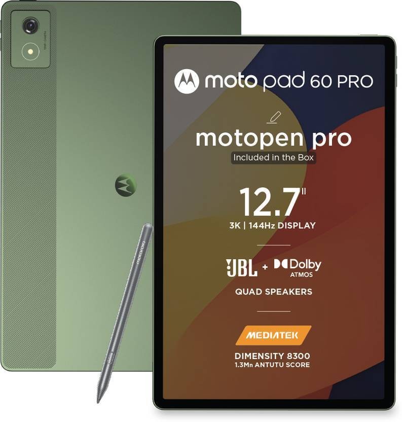MOTOROLA Pad 60 Pro (Green 8GB RAM 128 GB )12.7" Wi-Fi Only Gaming Tablet .