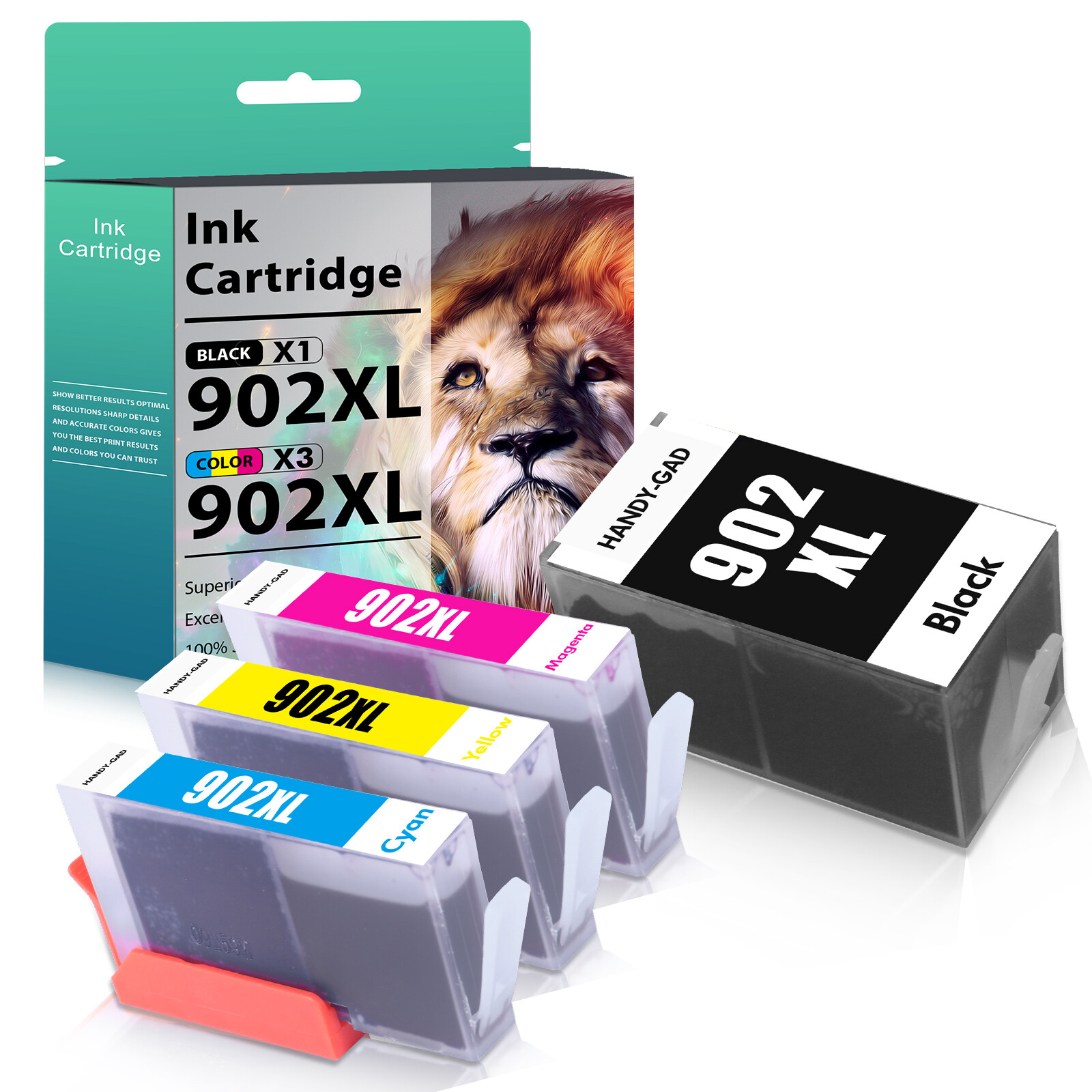 4Pack 902XL Ink compatible with HP 902 OfficeJet 6978 6968 6954 6976 6979 6950