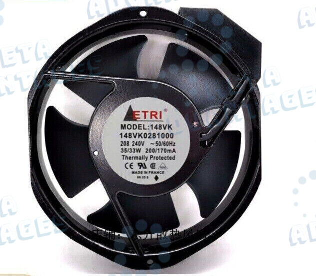 New 1PC MODEL THERMALLY PROTECTED Aluminum frame AC fan 148VK0282030 208 240V