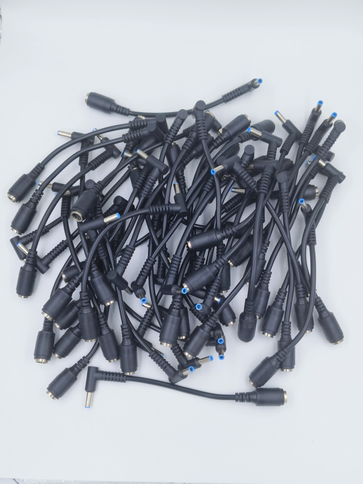 100 Pcs DC Power Charger Converter Adapter Cable 7.4mm - 4.5mm For HP Blue Tip