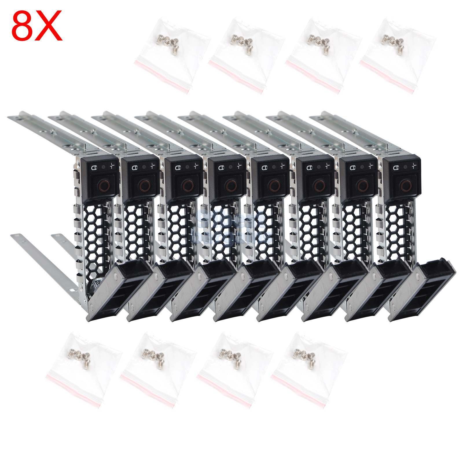 8pcs DXD9H Gen15/14th 2.5" HDD Drive Tray R750 R650 R550 R450 R750xd T350