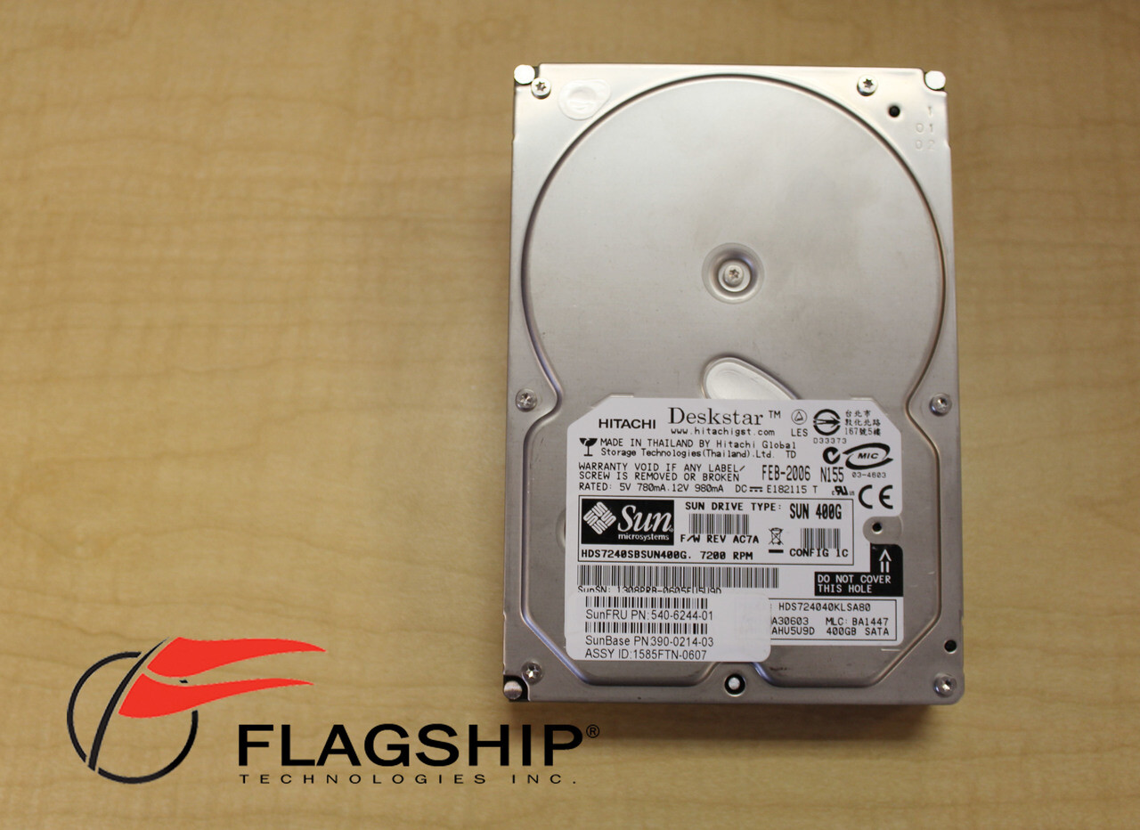 Sun 390-0214 400GB 72 RPM SATA 3.5in Hard Drive