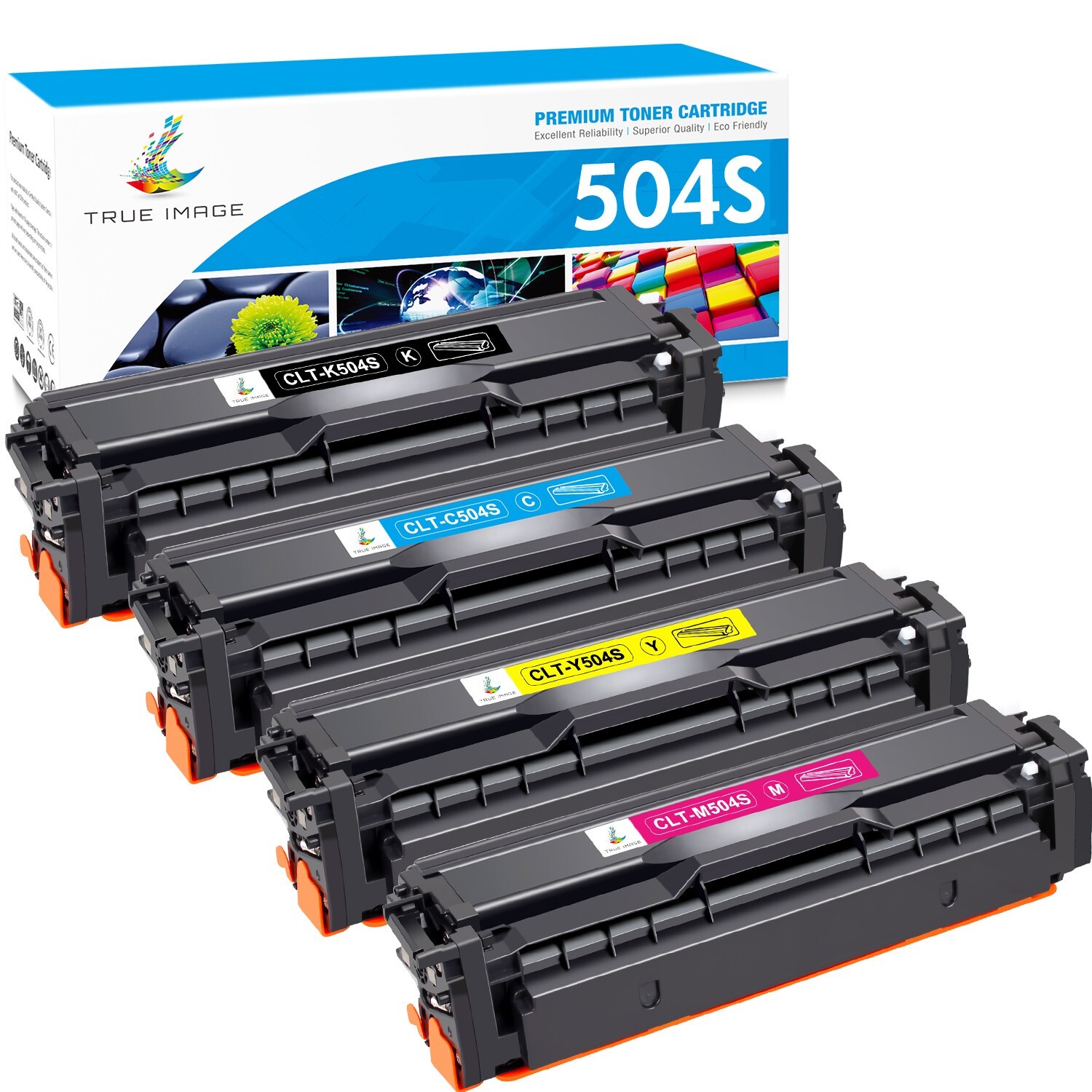4 Pack CLT-K504S 504S Toner Cartridges for Samsung Sl-C1860FW Sl-C1810W CLX-4195