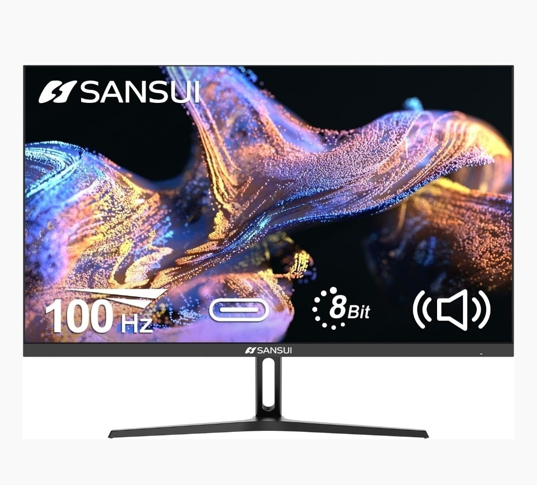 SANSUI 24-Inch 100Hz FHD LED Monitor USB-C HDR FreeSync ES-24F2C ~ New Open Box