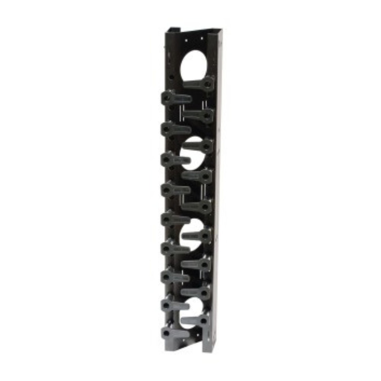 Hubbell Black Vertical Rack Cable Organizer 38.5"x6" Z-Channel w/16 Spools VS46