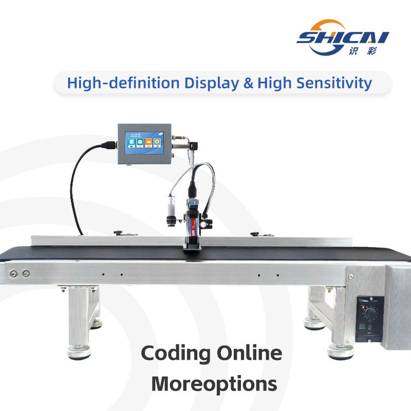 Inline Inkjet Coder 12.7mm Lot Number Printer for Carton Box Without Conveyor