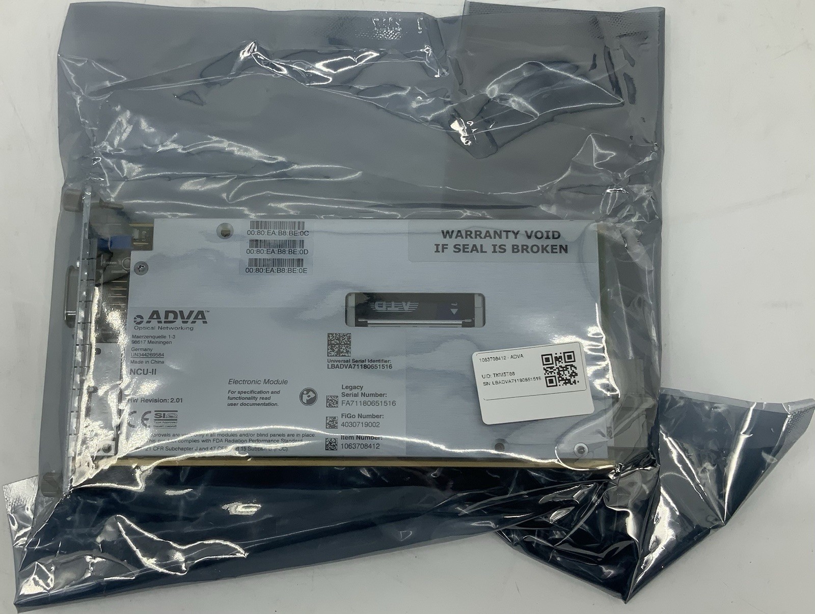 ADVA 1063708412 NCU-II Network Control Unit