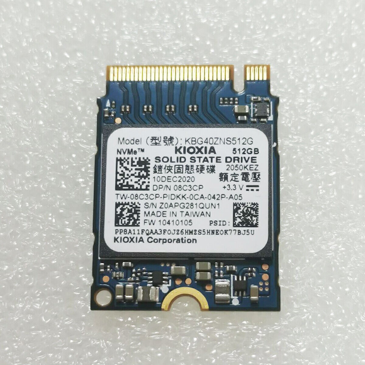 KIOXIA BG4 1 TB/512 GB NVMe M.2 2230 SSD For Surface Pro 7+ 8 Steam Deck