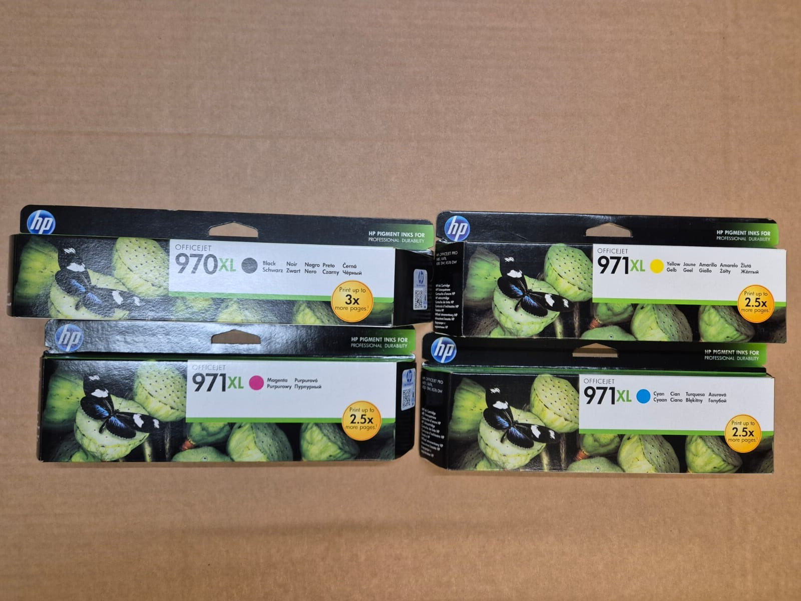 4x Genuine HP 970XL + 971XL ink cartridges - FREE UK DELIVERY VAT included