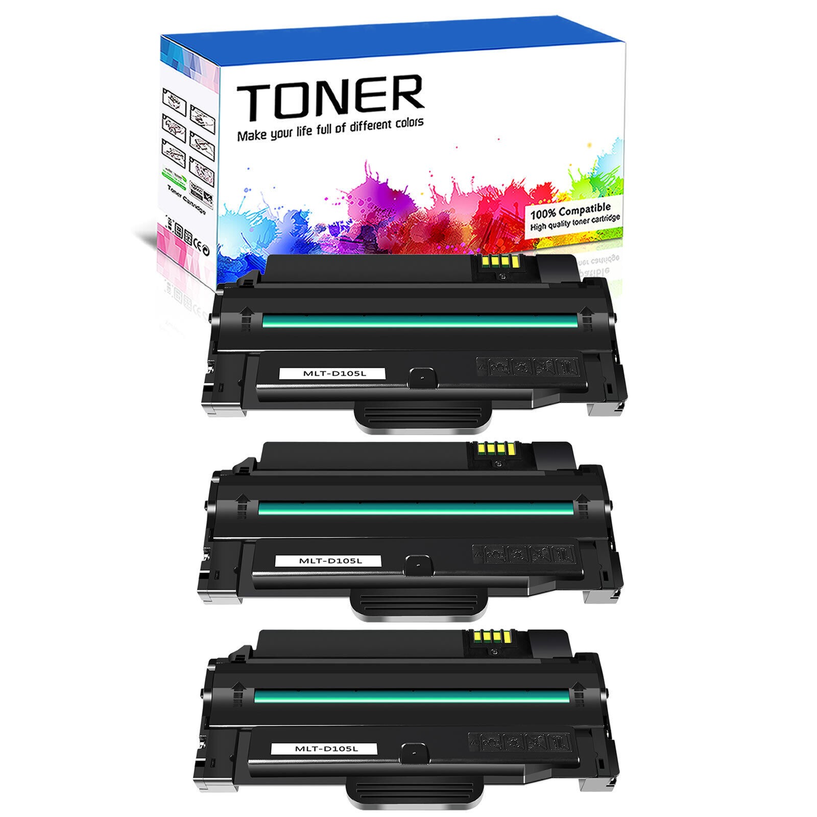 3PK - MLT-D105L Toner for Samsung 105L SCX-4600 SCX-4623F SCX-4623FN SCX-4623FW