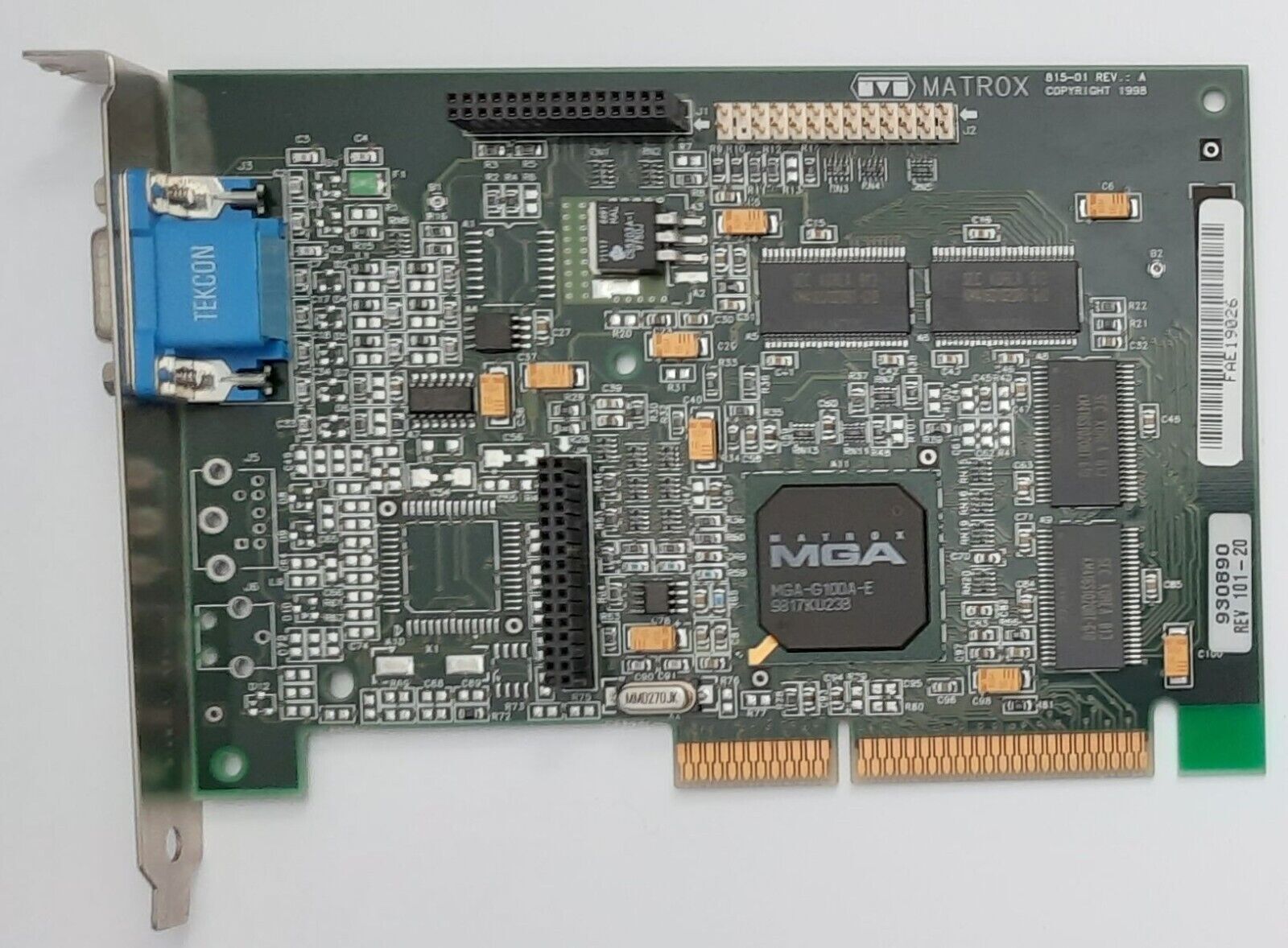 Matrox Productiva G100 AGP Graphics Card (G+/PROA/8BI/20, 8MB, 1998)