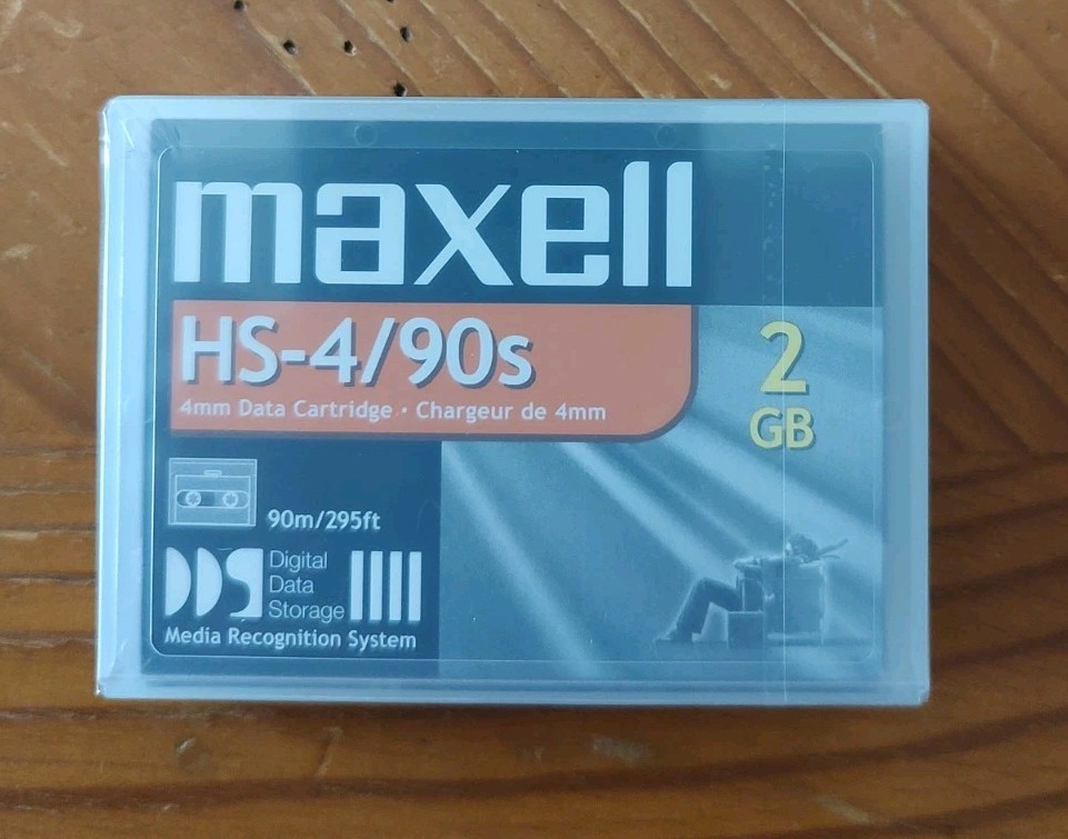 Maxell HS-4/90s 4mm Data Cartridge Tape for DDS/DAT- New box of 10 - 2GB Ea