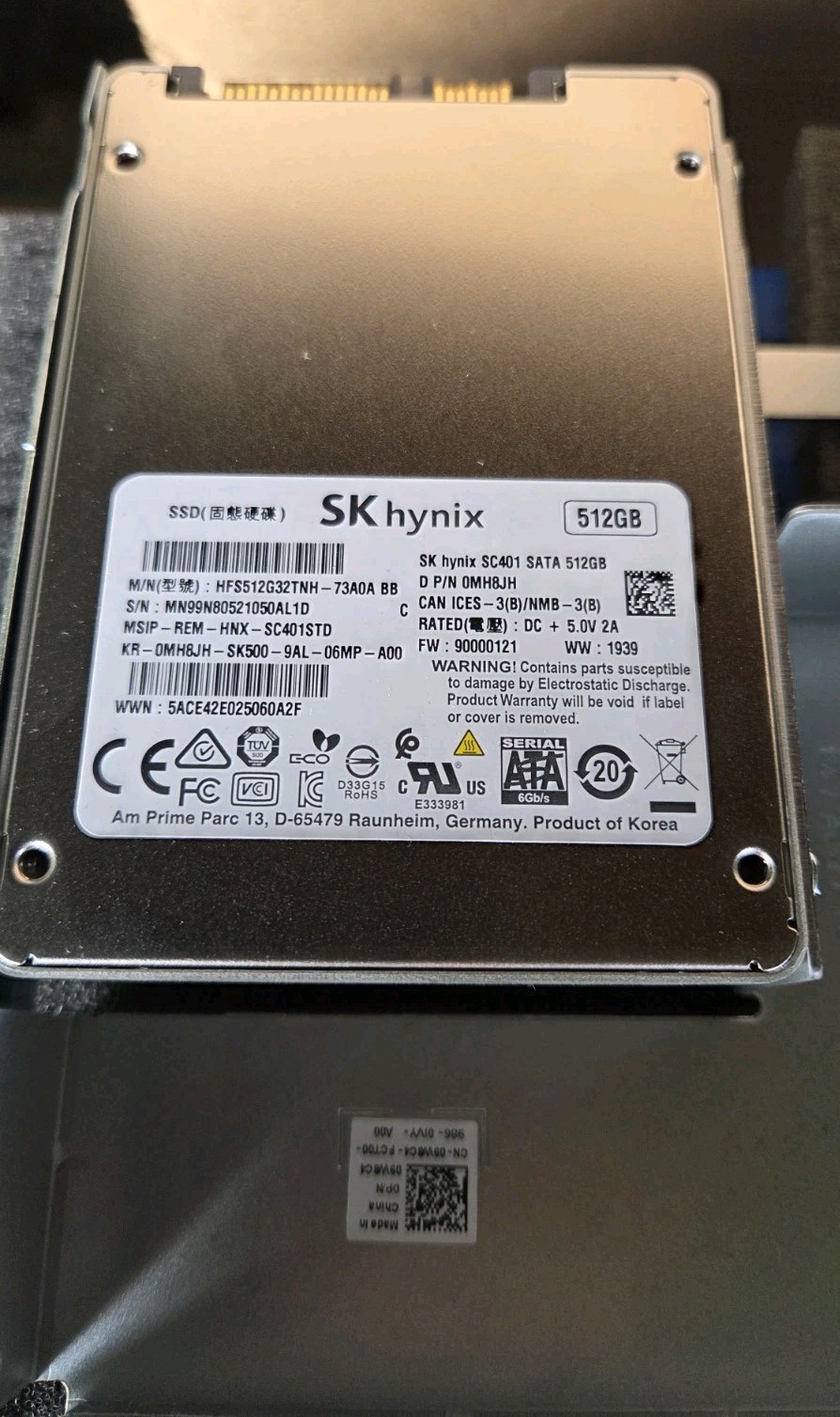 SK Hynix SC401 SATA SSD 512GB HFS512G32TNH-73A0A BB With Or Without Server Tray