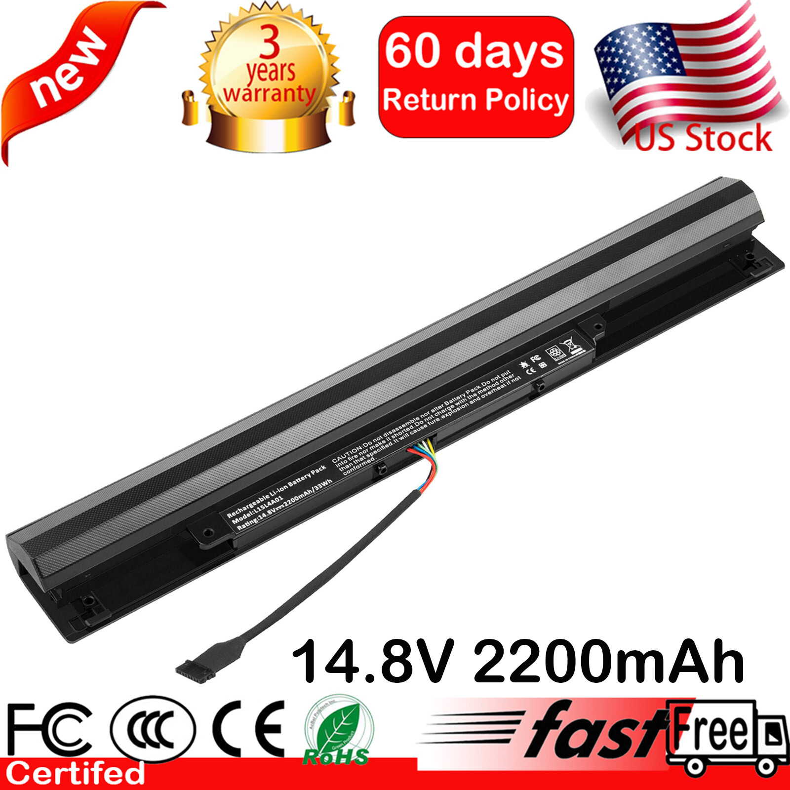 Battery For Lenovo Ideapad 110-17ACL 300-15ABM 300-15IBR 300-15IBY 300-17ISK