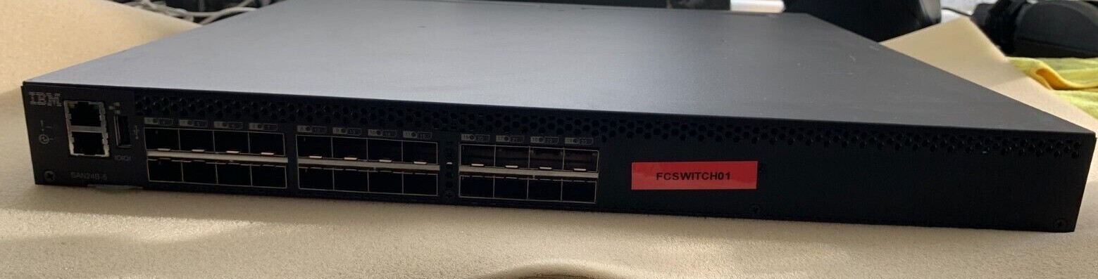 IBM SAN24B-5 Switch 24 Port 12 Active Type 2498 1PSU 24-Port 16GB Fiber Channel