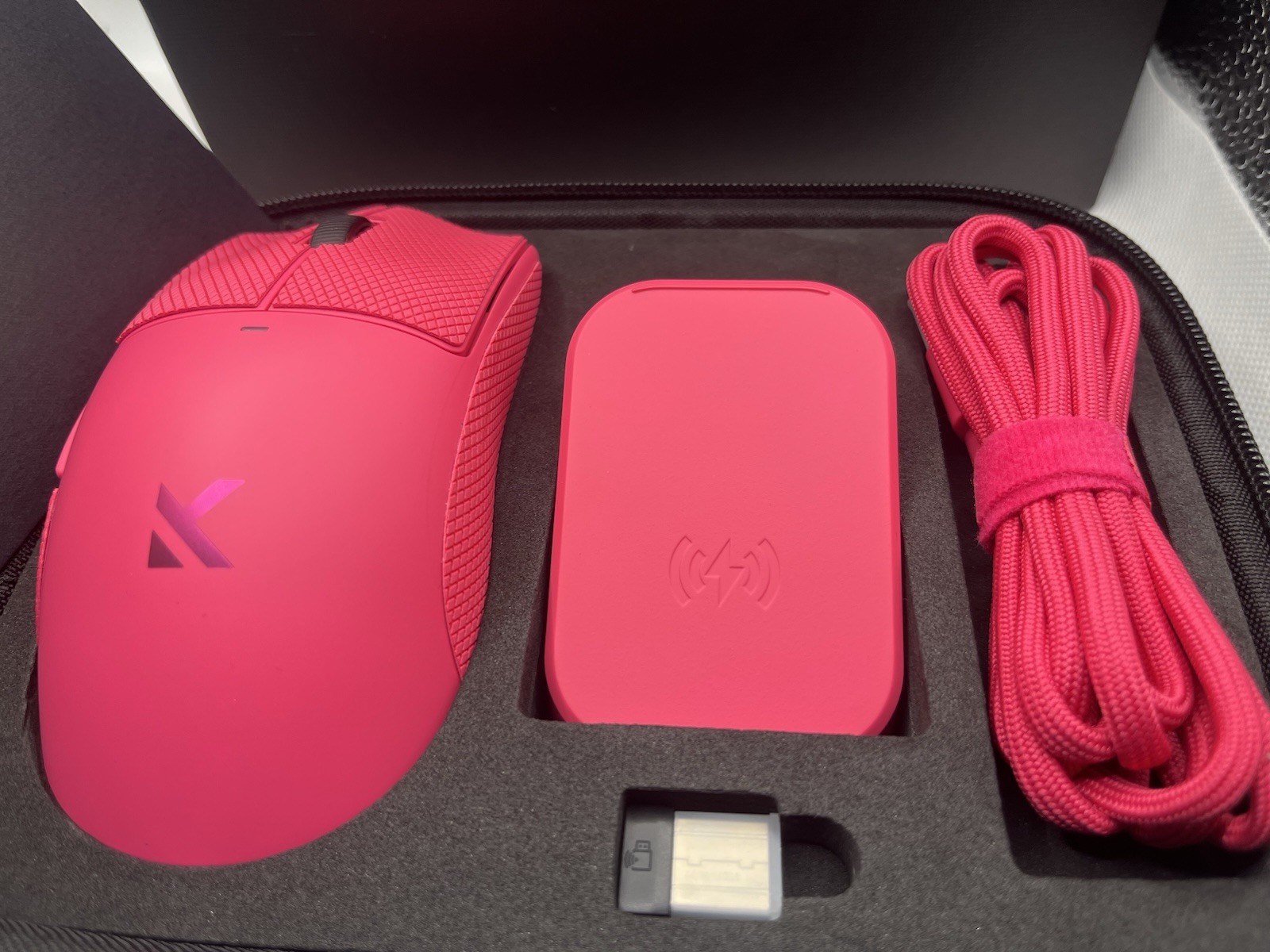 MCHOSE K7 Ultra Tri-Mode Wireless Gaming Mouse Pink New Open Box