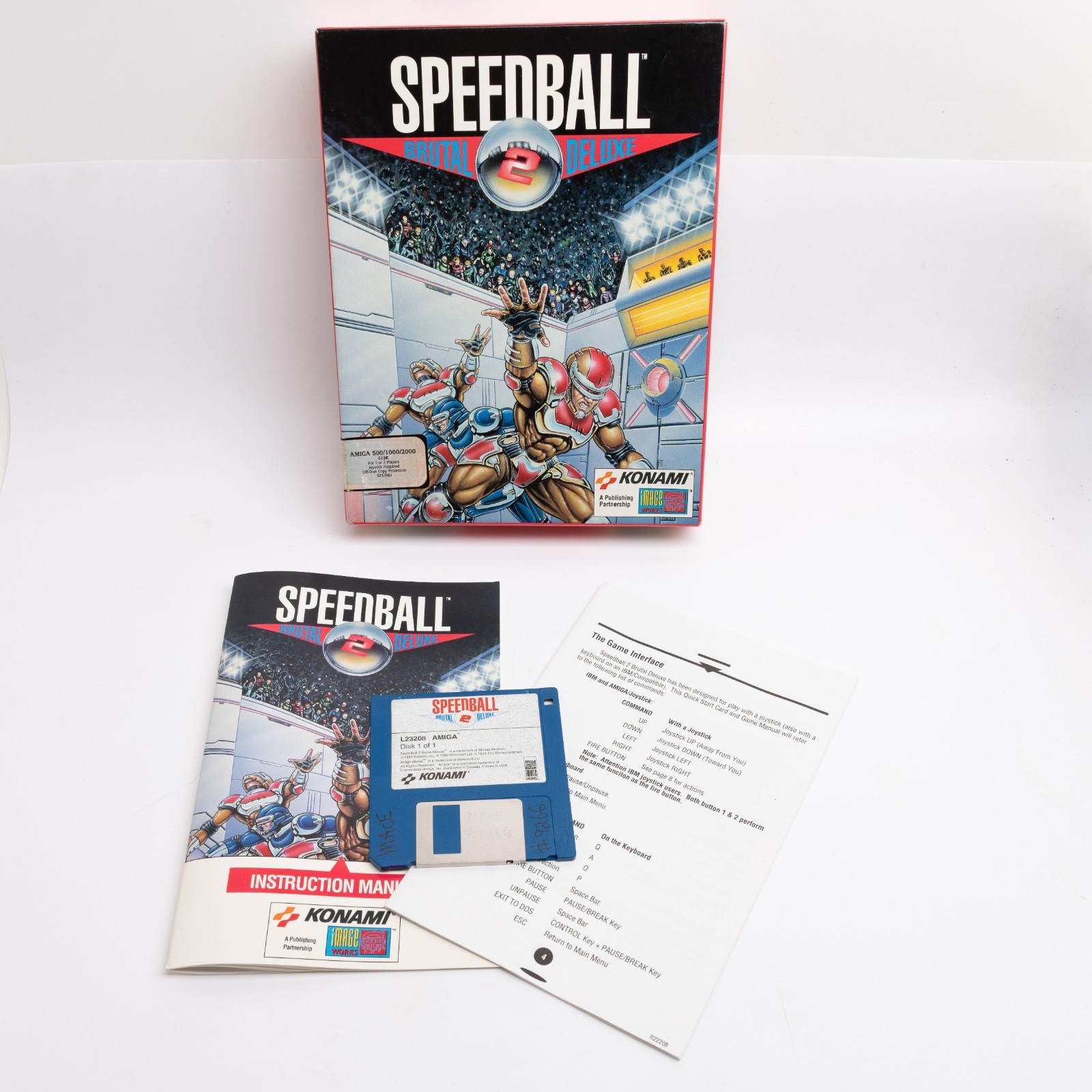 Speedball 2 Brutal Deluxe Konami ~ Original Boxed Amiga Game Untested