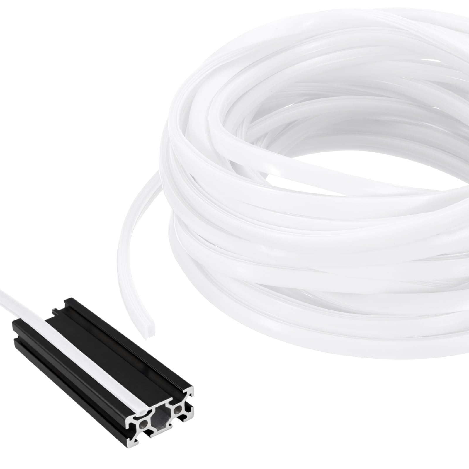 20m / 65.6ft Aluminum Extrusion T Slot Cover Flat Seal, Protection Dust Strip...