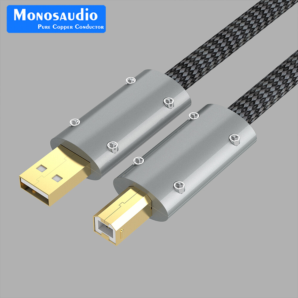 Audio HIFI OFC USB Cable HI-End USB Type A-B Gold Plated Plug DAC USB A to USB B
