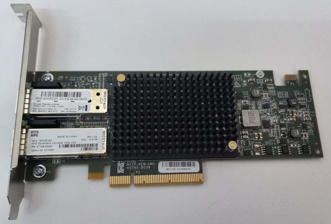 HP StoreFabric CN1200E Dual Port 10Gb SFP+ Converged Network Adapter Card E7Y06A