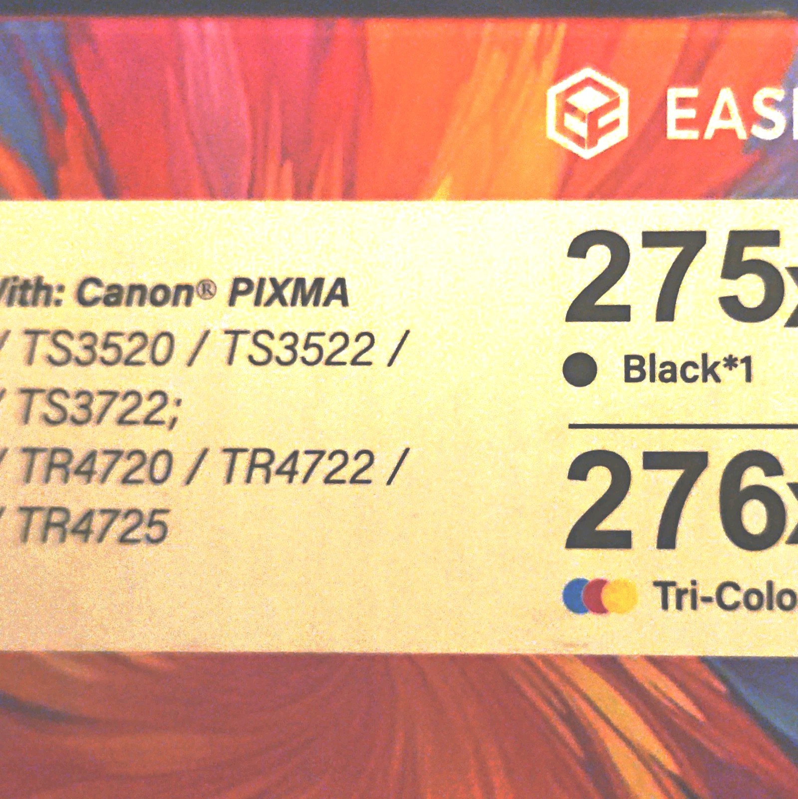 EASEFUSION  275/276 Ink Cartridge Black/Tri-Color for Canon