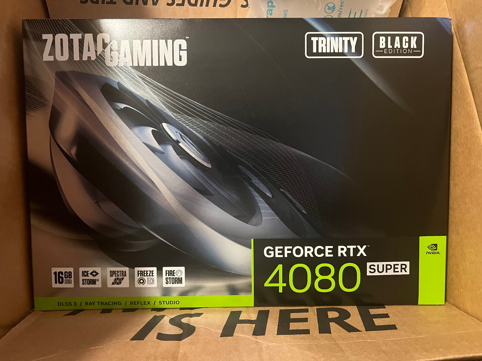 ZOTAC RTX 4080 SUPER Trinity Black 16GB GDDR6X GPU - NEW + SEALED RETAIL BOX