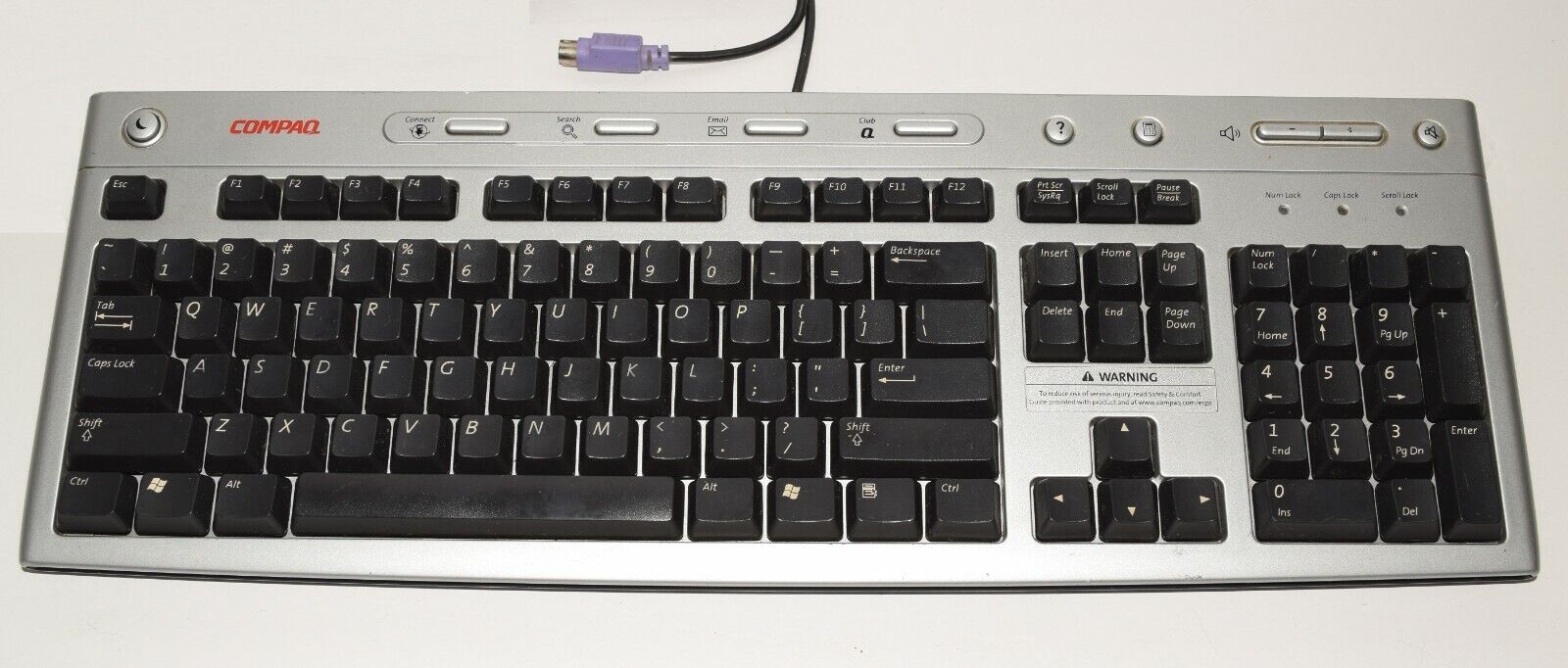 Genuine Vintage Compaq Computer Keyboard PS/2 Model KB-0311