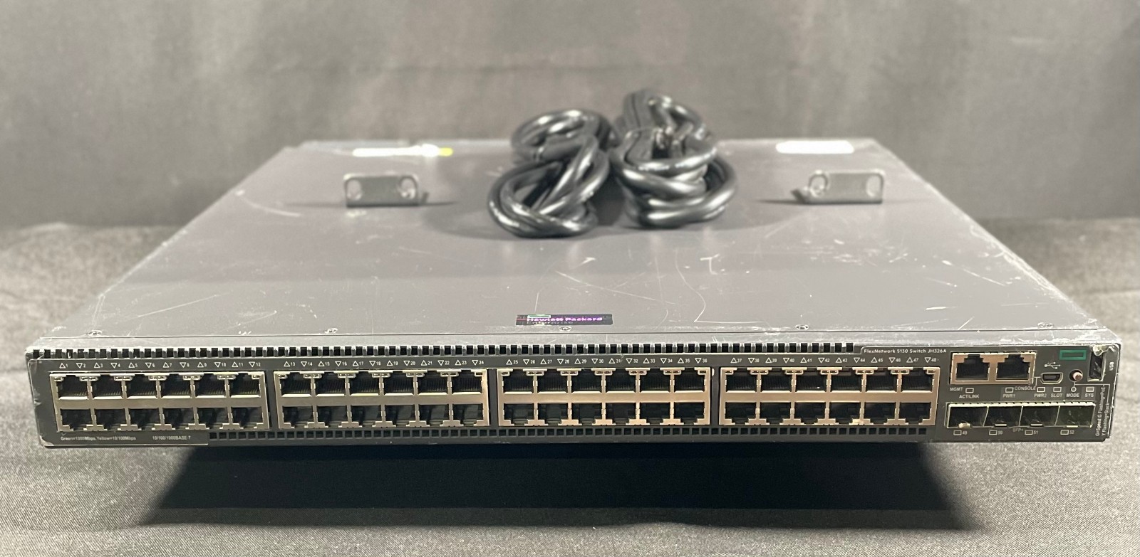 HPE JH326A 5130 48x 1GB PoE+ RJ-45 4x 10GB SFP+ Switch w/ 2x AC-Same Day Ship