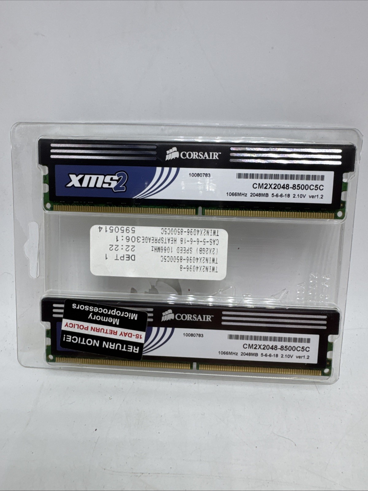 Corsair Dominator CM2X2048-8500C5C DDR2 Memory RAM 2048MB Kit
