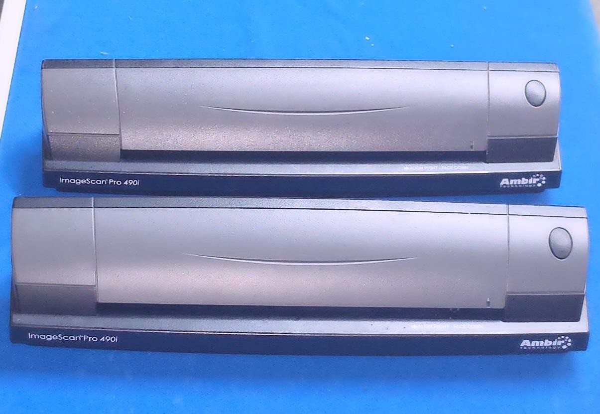 Ambir Technology ImageScan Pro 490i Pass-Through Scanner DS490 Lot of 2