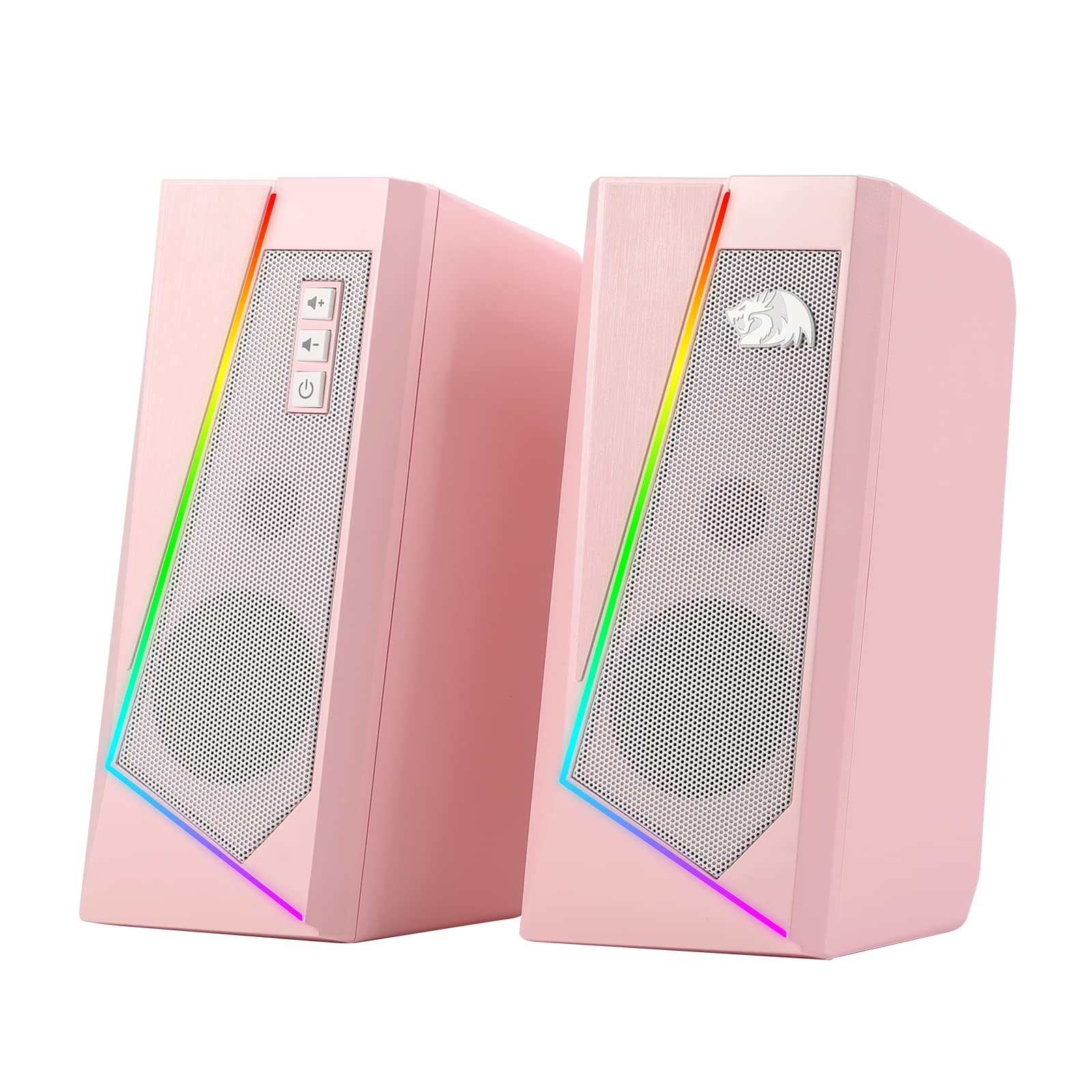 Redragon GS520 Wired 2.0 Stereo RGB Desktop PC Speakers Pink Japan Import
