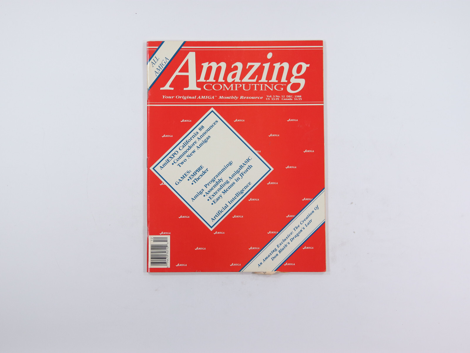 Amazing Computing Magazine Commodore Amiga Vol 3 # 12 AmiExpo Calicornia 88