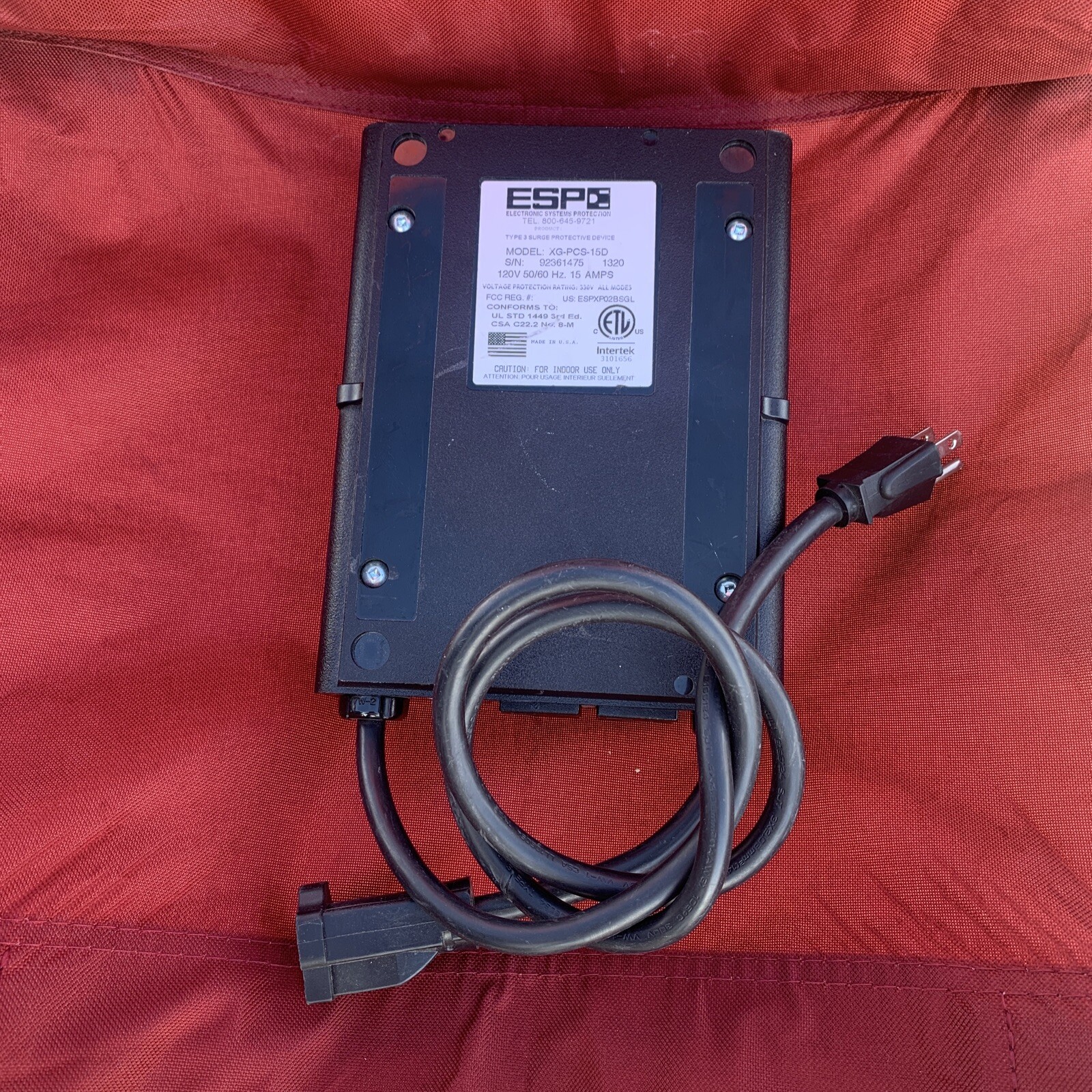 ESP SURGEX PART# XG-PCS-15D RIC NEXT GEN PCS SURGE PROTECTOR
