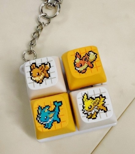 Pokemon X CU Eevee Mechanical Keyboard Keycap Keychain Limited