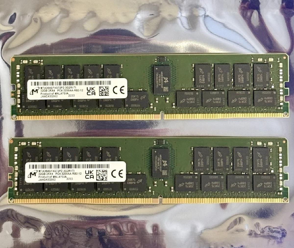NEW Micron 32GB 2Rx4 DDR4 3200 MHz PC4-25600 ECC REG RDIMM Server RAM Memory