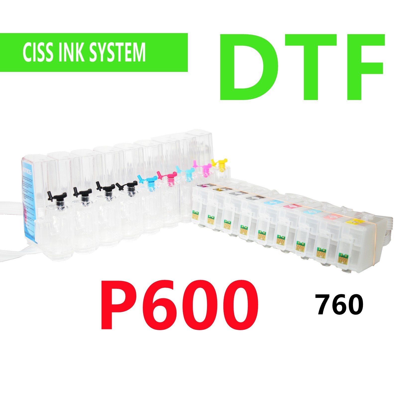 Refillable Empty Cis ciss ink system for SC P600 Printer DTF Printing *