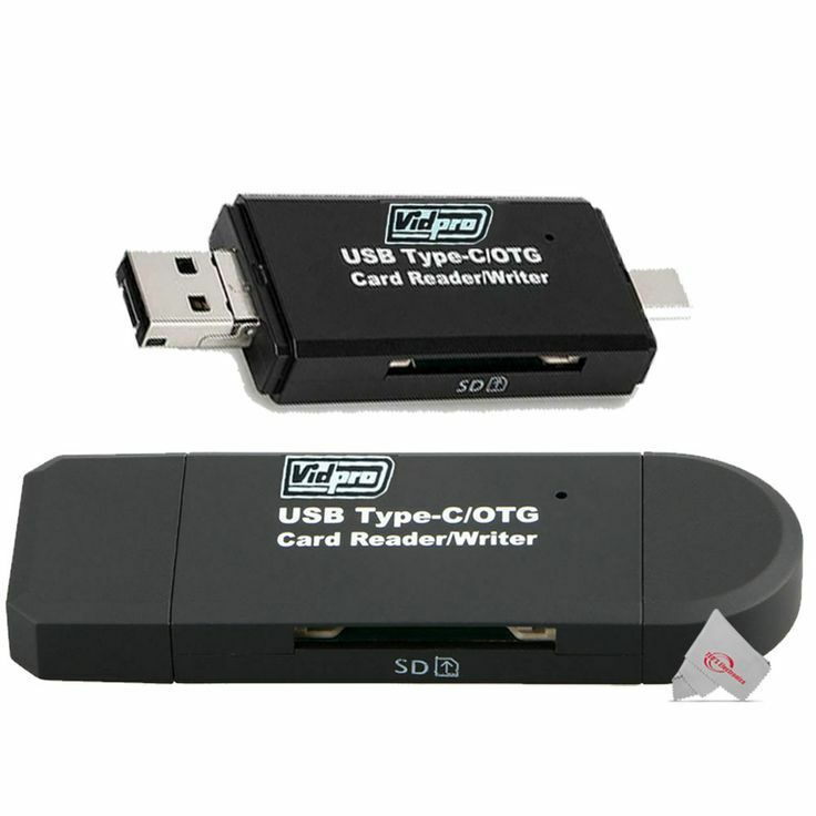 Two Pcs  VidPro USB 2.0 Type-C MicroSD & SD Card Reader
