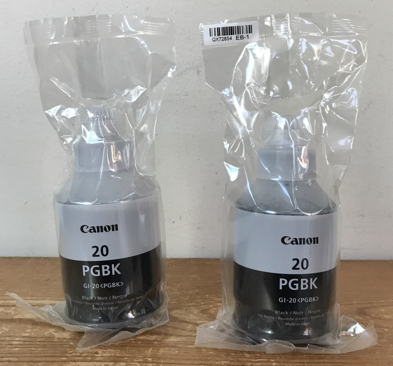 NEW Set Pair 2 Canon 20 PGBK PIXMA Black Printer Ink Bottles SEALED
