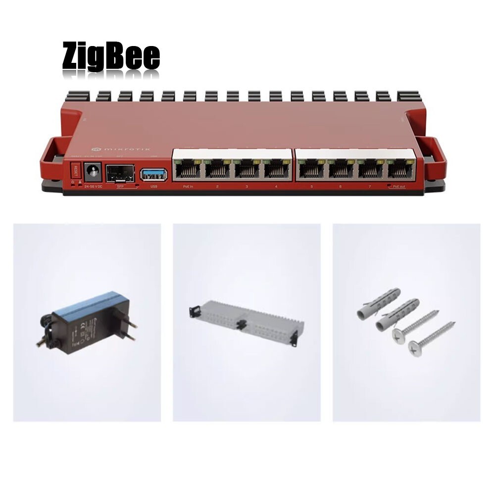 L009UiGS-RM Router 512MB+128MB 2-Core Wired Router w/ 8pcs 1Gbps Ethernet Ports