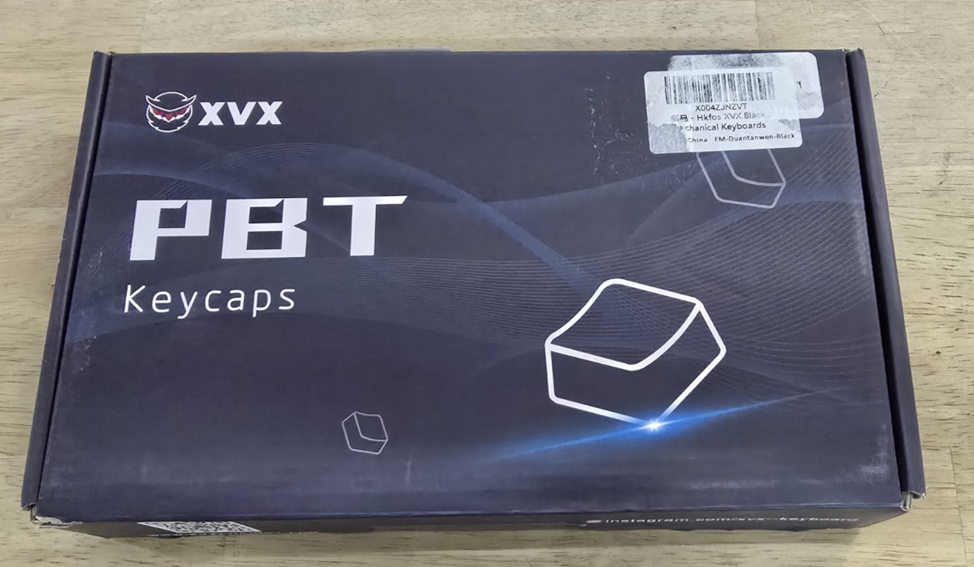 XVX Black Keycaps, Double Shot PBT Keycap Set, 141 Keys