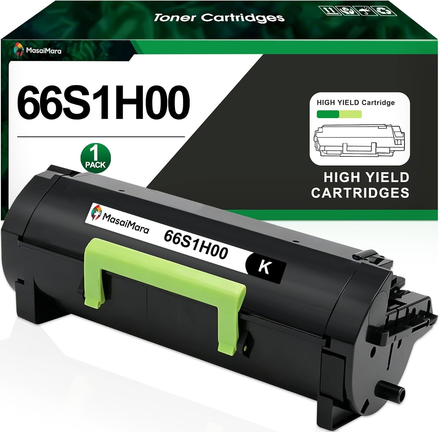 ** NEW Lexmark Toner | 66S1H00 / 66S1000 | Black | High Yield | Compatible 1-Pak