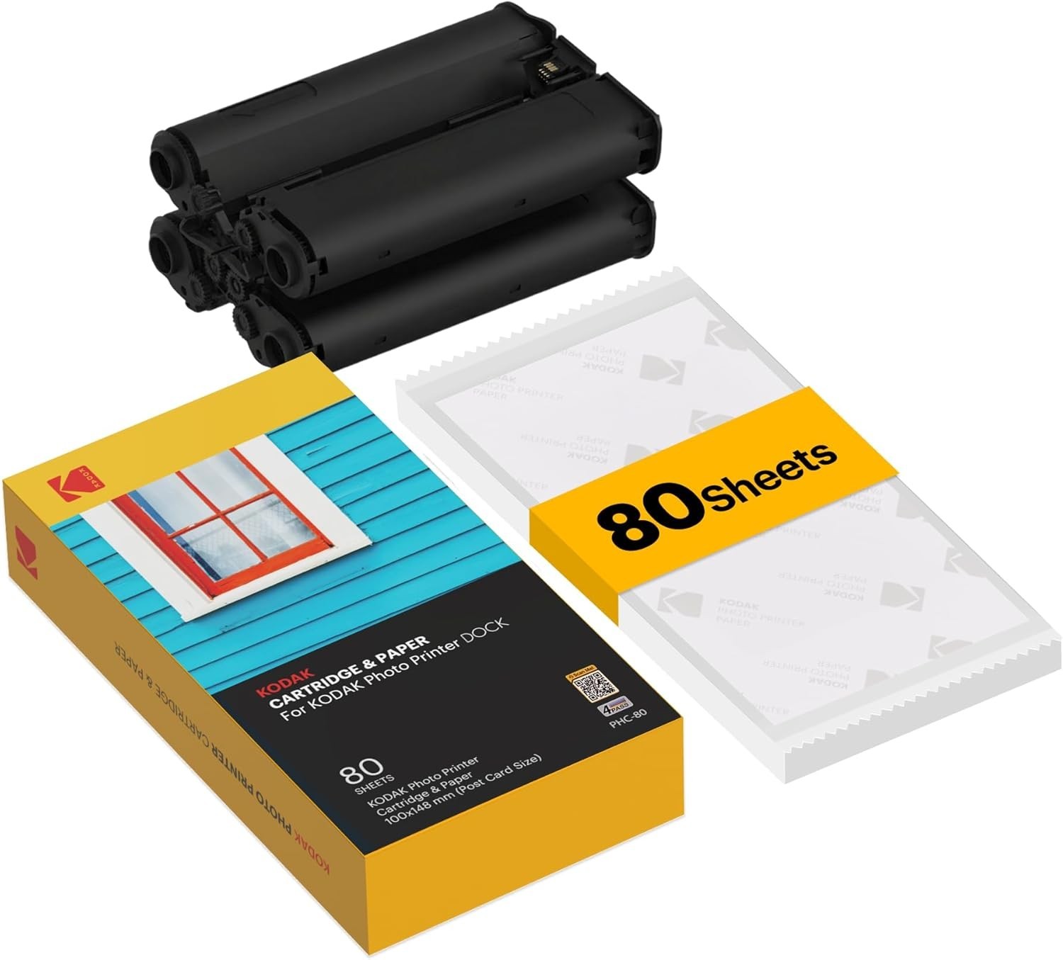 Kodak Dock Plus &amp; Photo Printer Cartridge Phc-80 – 80 Pack