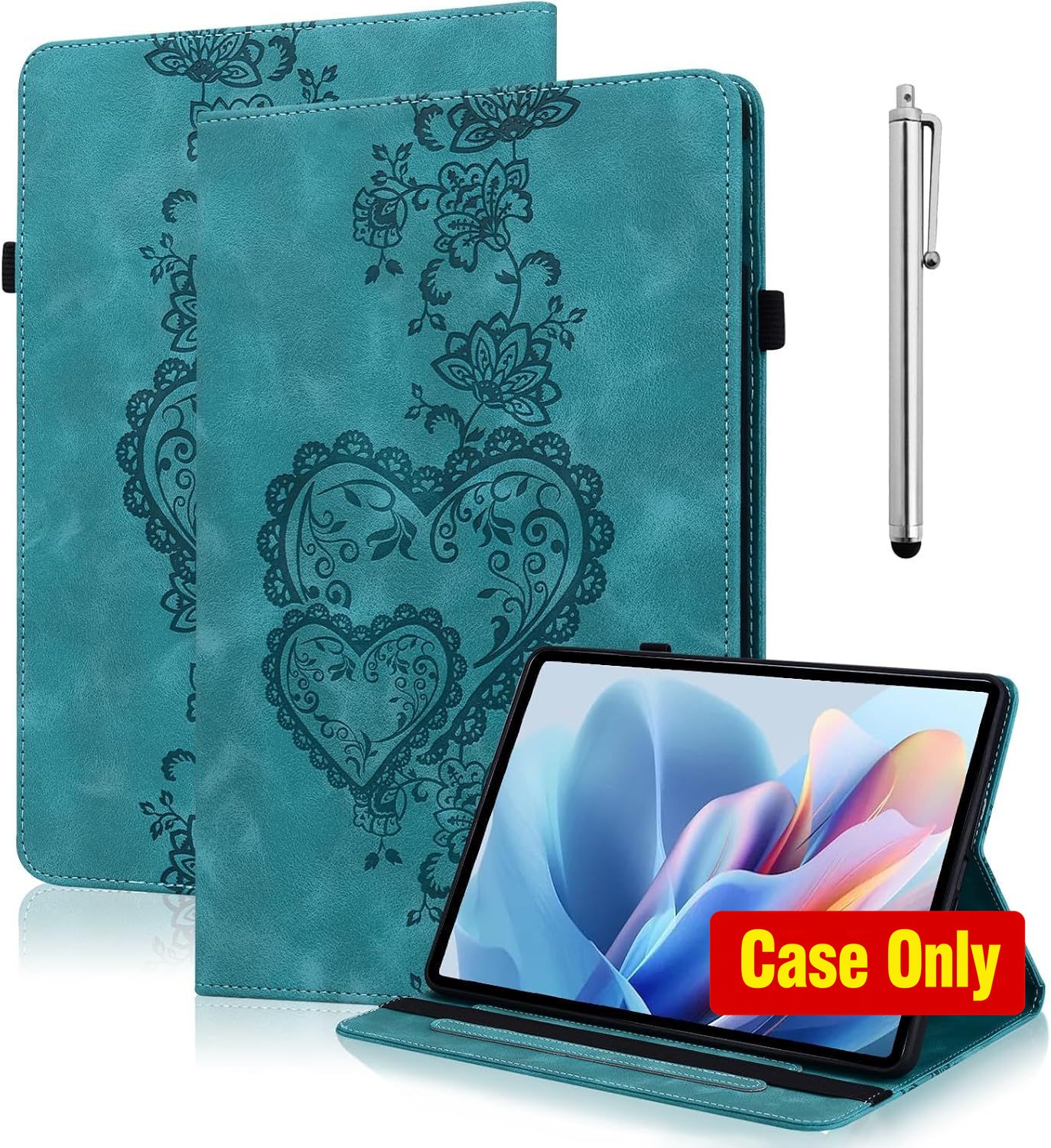 TUOLISG Green PU Leather Multi-Angle Flip Case for Samsung Galaxy Tab A9/A11 8.7