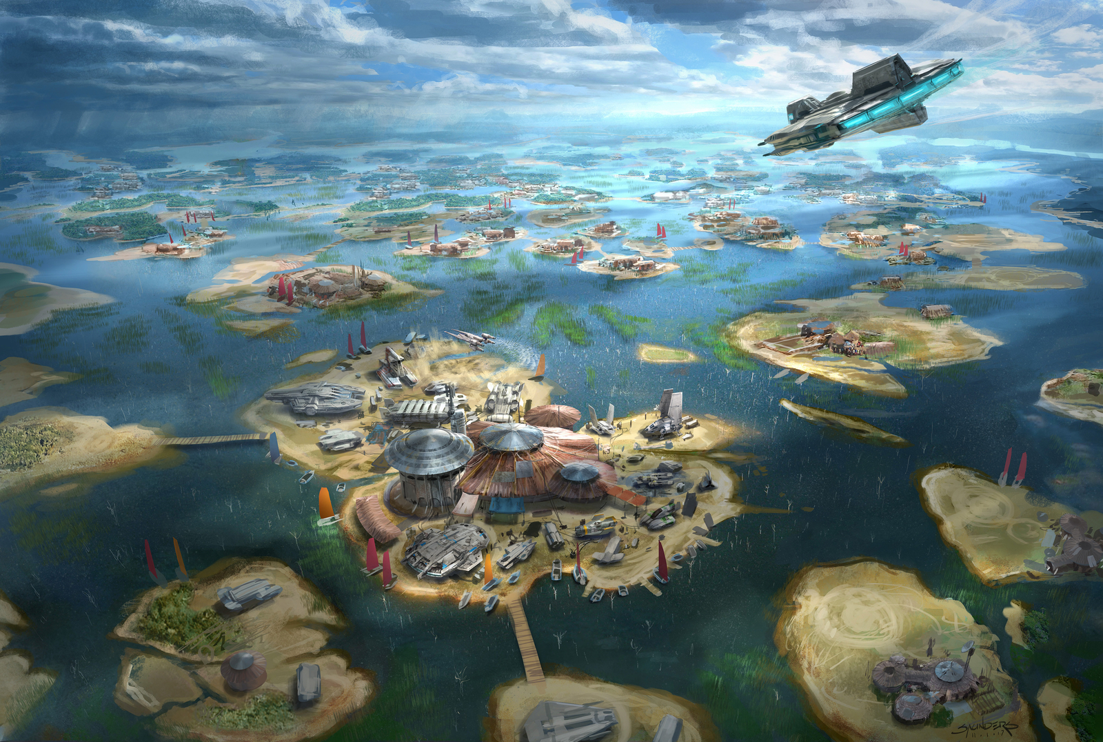 Landscape  science fiction planet Custom Gaming Mat Desk