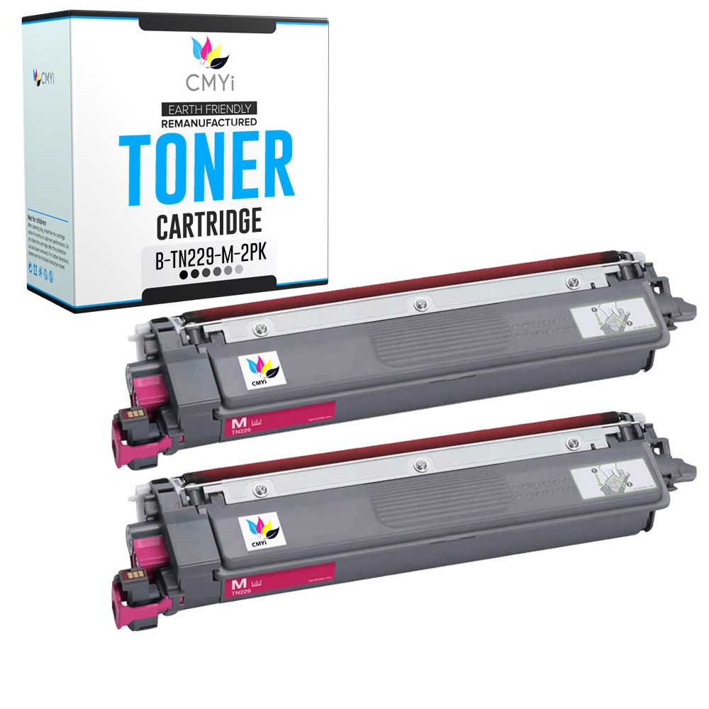 CMYi 2-Pack Compatible TN-229 Magenta Toner Cartridge fits Brother MFC-L8395CDW