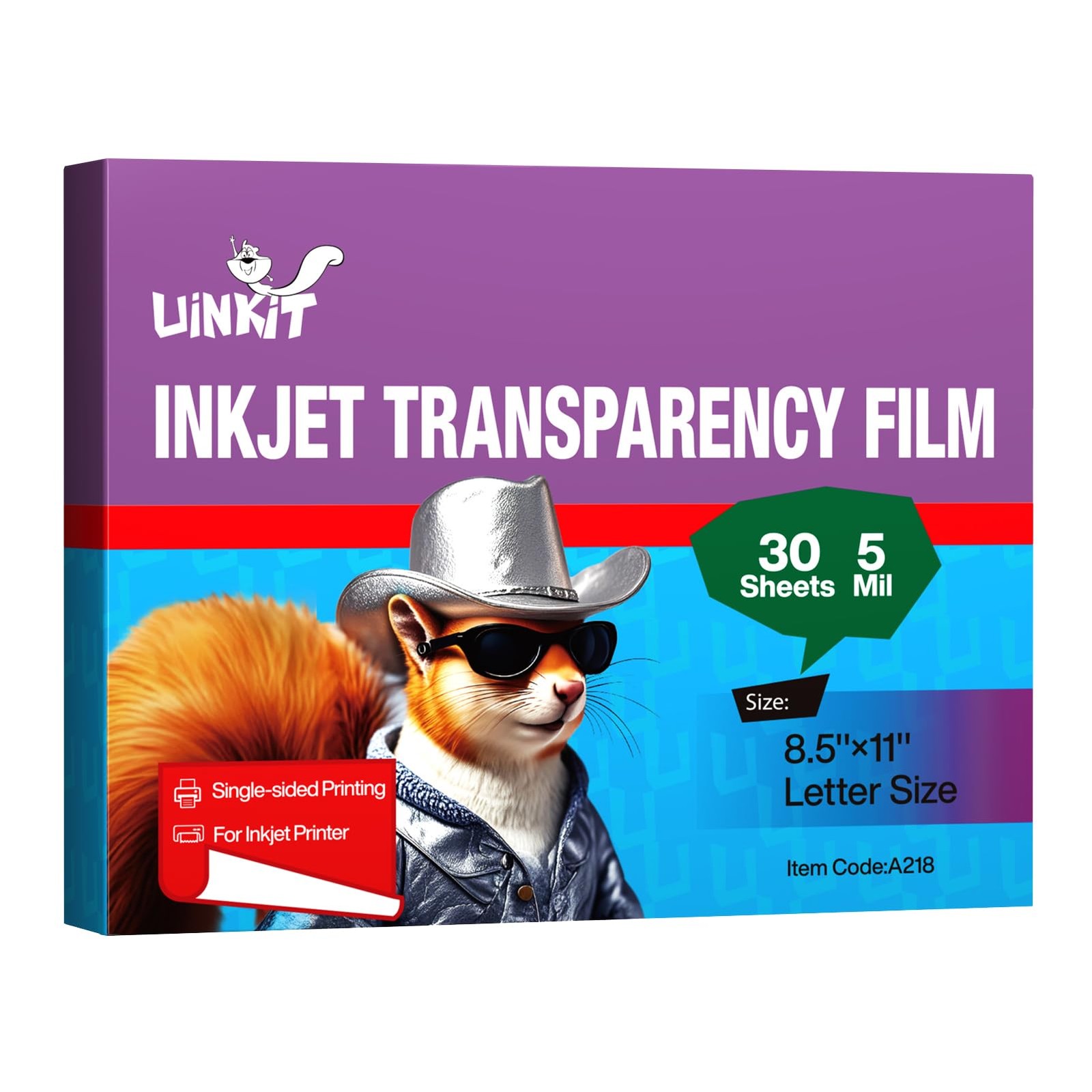 30 Sheets Pintable Transparency Film Acetate Clear Sheets for Crafts 8.5x11 O...