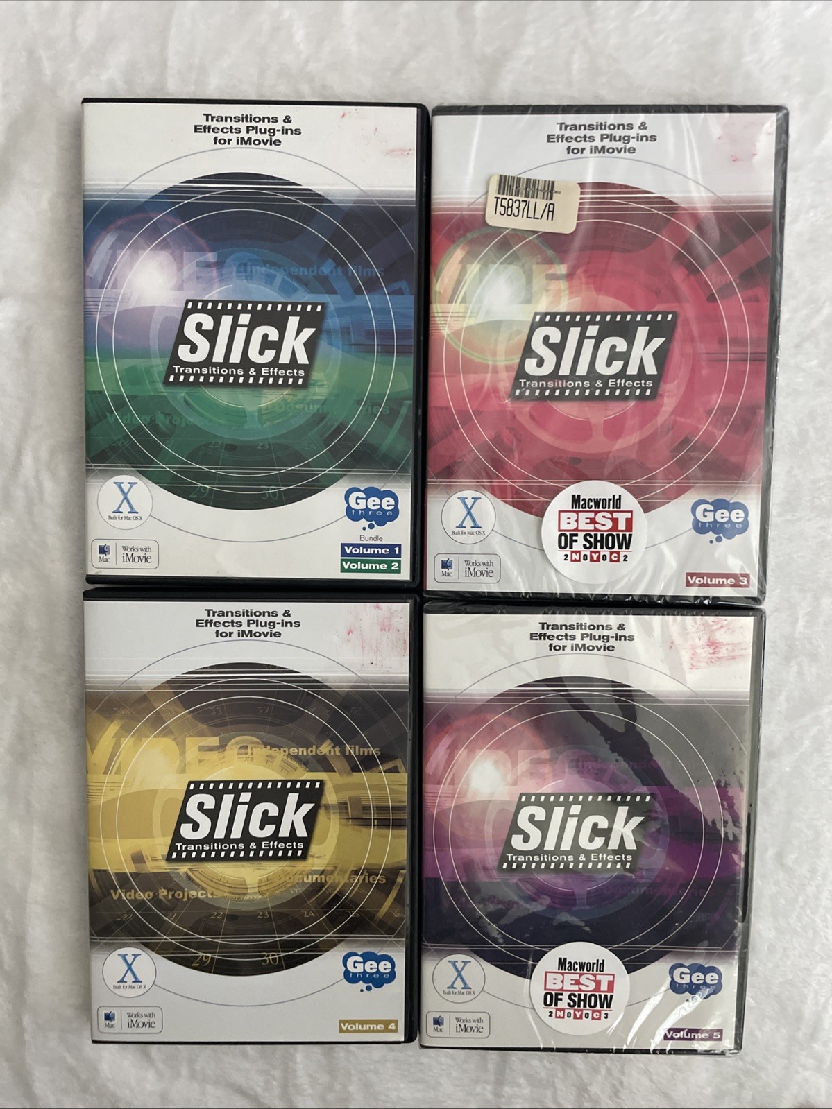 GEE THREE SLICK TRANSITIONS & EFFECTS PLUG-INS FOR iMOVIE VOL. 1 - 5